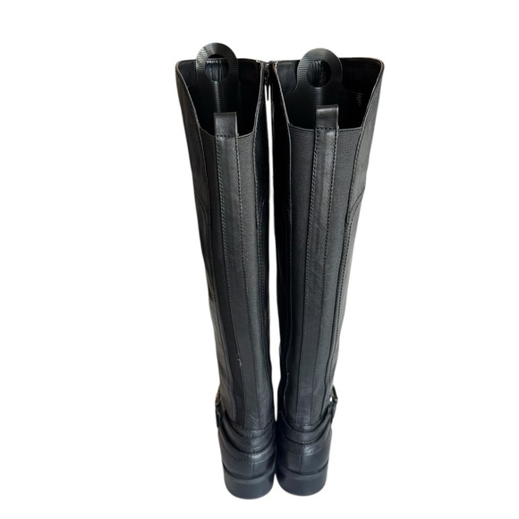 Audrey Brooke Black Leather Knee High Riding Boots 7M Equestrian Minimalist - Picture 3 of 10